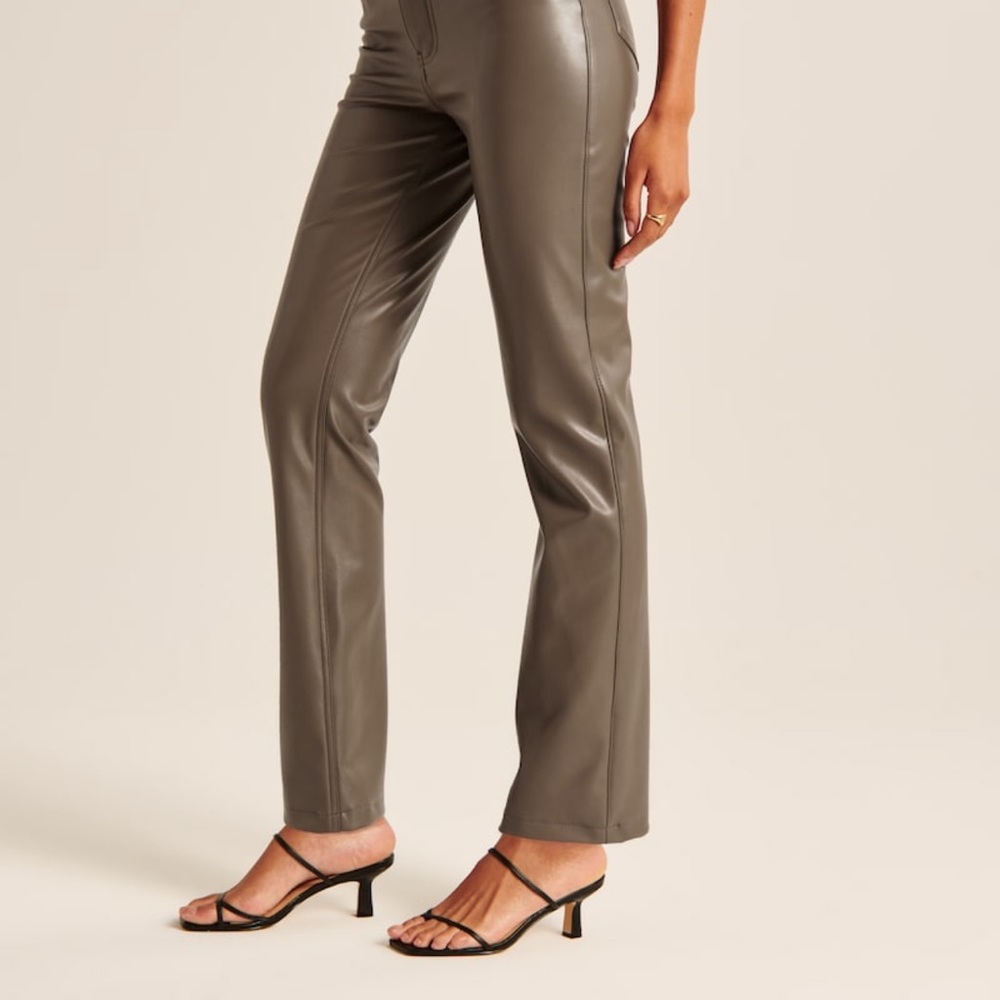 Abercrombie Vegan Leather Straight pant